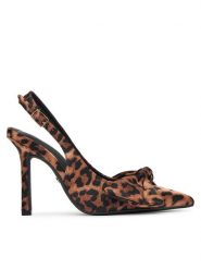 DeeZee Szpilki 6-605-1 Brązowy. Brązowe szpilki DeeZee, bez wzorów, z materiału, bez obcasa, na szpilce, bez zapięcia. Za 139.99 zł.
