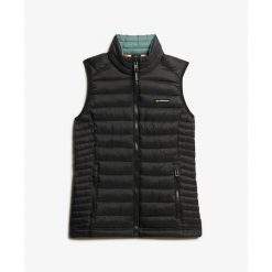 Damska kurtka bez rękawów Superdry Fuji Lite. Czarne kurtki Superdry, s, bez wzorów, z materiału, bez kaptura. Za 377.95 zł.