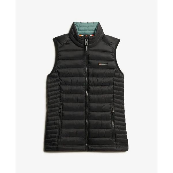 Damska kurtka bez rękawów Superdry Fuji Lite. Czarne kurtki Superdry, s, bez wzorów, z materiału, bez kaptura. Za 453.15 zł.