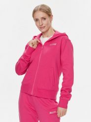 Guess Bluza Eleanora V4RQ04 KC5O0 Różowy Regular Fit. Czerwone bluzy Guess, xxs, z aplikacjami, z bawełny, bez kaptura. Za 209.99 zł.