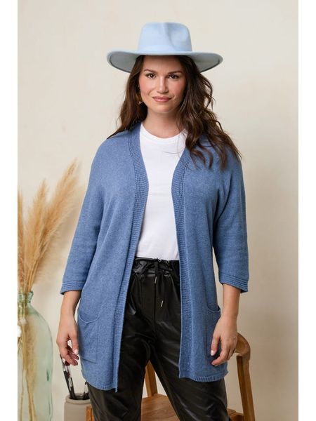 Curvy Lady Kardigan w kolorze niebieskim rozmiar: 48/50. Niebieskie kardigany Curvy Lady, bez wzorów. Za 119.40 zł.