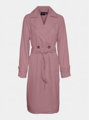 Vero Moda Trencz Lou 10257581 Różowy Regular Fit. Czerwone płaszcze Vero Moda, xl, bez wzorów, z syntetyku, bez kaptura. Za 139.99 zł.