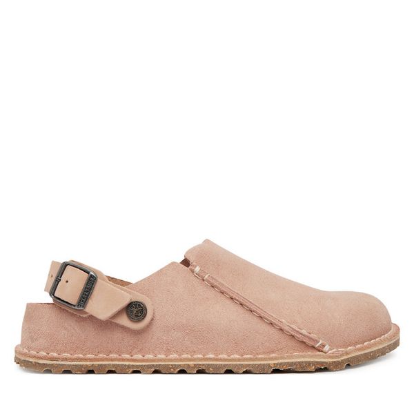Klapki Birkenstock. Czerwone klapki Birkenstock, bez wzorów, bez obcasa. Za 719.99 zł.