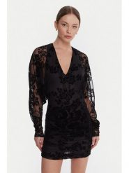 PINKO Sukienka koktajlowa Roulette 105624 A2QD Czarny Regular Fit. Czarne sukienki Pinko, m, bez wzorów, z syntetyku, wizytowe, bez kołnierzyka, bez ramiączek. Za 1,239.00 zł.