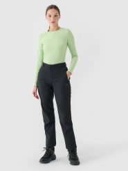 4F Spodnie trekkingowe softshell membrana 5000 damskie - czarne XS. Czarne spodnie narciarskie 4f, m, bez wzorów, z dzianiny, outdoorowe, windstopper. W wyprzedaży za 139.99 zł.