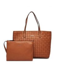 Guess Torebka Sandy HWWG84 18230 Brązowy. Brązowe shopper Guess, z aplikacjami, ze skóry, bez dodatków. Za 849.99 zł.