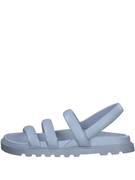 S.Oliver Sandały w kolorze błękitnym rozmiar: 37. Niebieskie sandały S.Oliver, bez wzorów, klasyczne, z otwartym noskiem, bez obcasa, bez zapięcia. Za 83.03 zł.