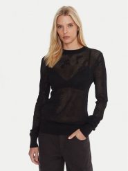 G-Star Raw Sweter Pointelle D27724-B754 Czarny Regular Fit. Czarne swetry G-Star Raw, l, bez wzorów, z wiskozy, bez ramiączek. Za 389.99 zł.