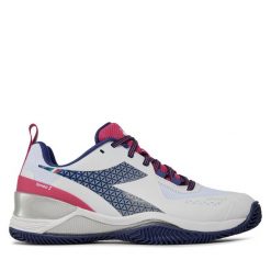 Buty do tenisa Diadora. Białe obuwie sportowe Diadora, bez zapięcia, tenisowe. Za 339.99 zł.