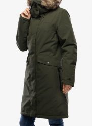 Płaszcz ocieplany damski Didriksons Erika Parka 3. Zielone parki Didriksons, m, bez wzorów, z syntetyku, bez kaptura. Za 862.39 zł.