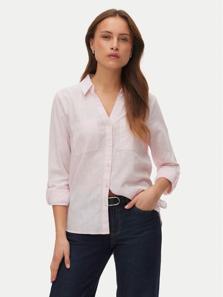 Vero Moda Koszula Islunn 10342449 Różowy Regular Fit. Czerwone koszule Vero Moda, l, bez wzorów, z bawełny, bez kołnierzyka, bez ramiączek. Za 179.99 zł.