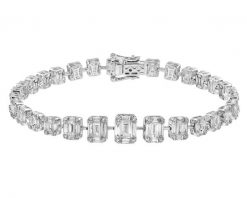 Bransoletka z białego złota z diamentami - 18 cm - 4,38 ct - próba 750. Białe bransoletki Apart, z diamentem, złote. Za 59,990.00 zł.
