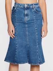 Pinko Spódnica jeansowa Gracchio 1J1119 A0A0 Niebieski Regular Fit. Niebieskie spódnice Pinko, bez wzorów, z bawełny. Za 719.99 zł.