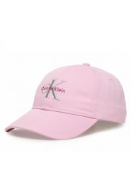 Calvin Klein Czapka z daszkiem Monologo Embroidery Baseball Hat LV04K5026G Różowy. Czerwone czapki Calvin Klein, bez wzorów, z bawełny. Za 169.99 zł.