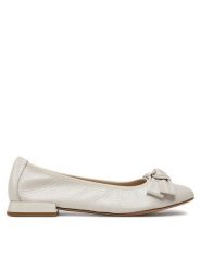 Caprice Baleriny 9-22105-42 Écru. Białe baleriny Caprice, bez wzorów, ze skóry, bez obcasa. Za 300.99 zł.