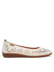 Pikolinos Baleriny W4C-4927 Biały. Białe baleriny Pikolinos, bez wzorów, ze skóry, bez obcasa. Za 459.99 zł.