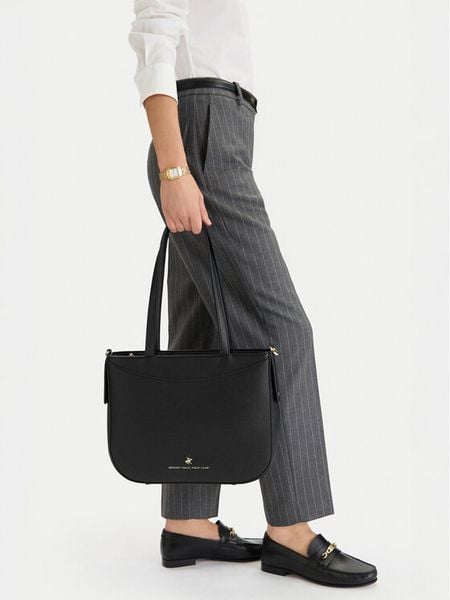 Beverly Hills Polo Club Torebka CWB-BHPC-C-005-07 Czarny. Czarne torebki klasyczne Beverly Hills Polo Club, bez wzorów, z materiału, bez dodatków. Za 219.99 zł.