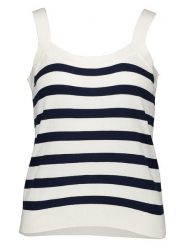 SisterS point Top w kolorze kremowo-granatowym rozmiar: L. Brązowe topy Sisters Point, l, bez wzorów, bez kołnierzyka, bez ramiączek. Za 37.12 zł.