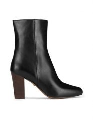 Gino Rossi Botki HAGA-116068 Czarny. Czarne botki Gino Rossi, bez wzorów, ze skóry, bez obcasa, na słupku, bez zapięcia. Za 379.99 zł.
