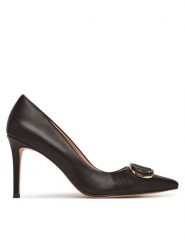 TWINSET Szpilki 251TCP060 Czarny. Czarne szpilki Twinset, bez wzorów, ze skóry, bez obcasa, na szpilce, bez zapięcia. Za 719.99 zł.