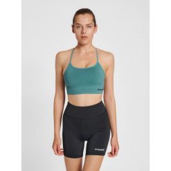 Damski bezszwowy biustonosz sportowy Hummel Tiffy. Niebieskie bielizna sportowa Hummel, xs, bez wzorów. Za 114.60 zł.