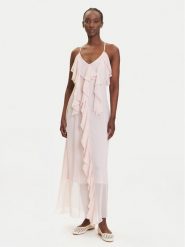 Vero Moda Sukienka wieczorowa Camille 10336405 Różowy Regular Fit. Czerwone sukienki Vero Moda, l, bez wzorów, z syntetyku, wizytowe, bez kołnierzyka, bez ramiączek. Za 239.99 zł.