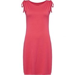 Sukienka damska Pętla Asanura Różowo-różowa. Czarne sukienki LOOP, bez wzorów, eleganckie, bez kołnierzyka, bez ramiączek, sportowe. Za 155.99 zł.