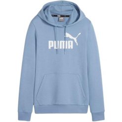 Damska Bluza Z Kapturem Z Logo ESS. Niebieskie bluzy sportowe Puma, m, bez wzorów, z kapturem. Za 273.99 zł.