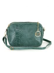 Mia Tomazzi Skórzana torebka "Ortles" w kolorze zielonym - 21 x 14 x 8 cm rozmiar: onesize. Zielone torby na ramię Mia Tomazzi, bez wzorów, z materiału, na ramię, bez dodatków. Za 130.99 zł.