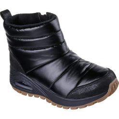 Buty damskie Skechers Uno Rugged Puffer Daze. Czarne trekkingi Skechers, z materiału, trekkingowe. Za 490.00 zł.