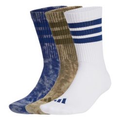 Skarpety Stonewash Crew 3 Pairs. Białe skarpety Adidas, bez wzorów, z materiału. Za 109.00 zł.