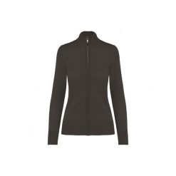 Damski kardigan zapinany na zamek Kariban. Szare kardigany KARIBAN, bez wzorów. Za 213.50 zł.