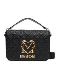 LOVE MOSCHINO Torebka JC4302PP0MK1200A Czarny. Czarne listonoszki Love Moschino, bez wzorów, ze skóry, bez dodatków. Za 1,299.00 zł.
