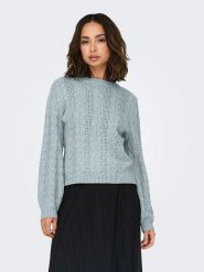 ONLY Sweter w kolorze błękitnym rozmiar: XS. Niebieskie swetry Only, xs, bez wzorów, ze splotem, bez ramiączek. Za 92.64 zł.