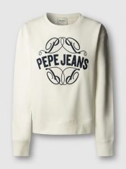 Pepe Jeans Bluza "Maat" w kolorze kremowym rozmiar: XS. Brązowe bluzy Pepe Jeans, xs, bez wzorów, z jeansu, bez kaptura. Za 173.99 zł.