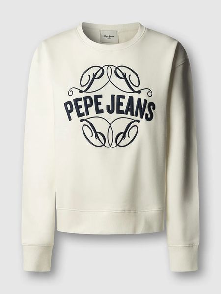 Pepe Jeans Bluza "Maat" w kolorze kremowym rozmiar: M. Brązowe bluzy Pepe Jeans, m, bez wzorów, z jeansu, bez kaptura. Za 178.45 zł.