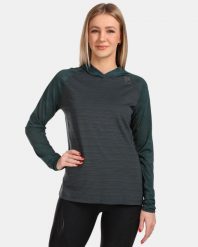 Bluza damska z kapturem Kilpi Aileen. Zielone bluzy Kilpi, s, bez wzorów, z materiału, z kapturem. Za 179.35 zł.
