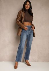 Niebieskie Proste Jeansy Regular Waist Fesalira. Niebieskie jeansy Renee, l, bez wzorów. Za 109.99 zł.