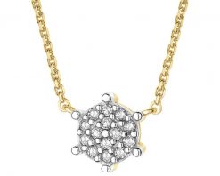 Naszyjnik z żółtego złota z diamentami - 0,06 ct - próba 375. Żółte naszyjniki Apart, z diamentem, złote. Za 1,549.00 zł.