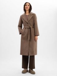 Weekend Max Mara płaszcz wełniany z domieszką moheru Kobiety brązowy, 34. Brązowe płaszcze Weekend Max Mara, bez wzorów, z wełny, bez kaptura. Za 3,299.95 zł.