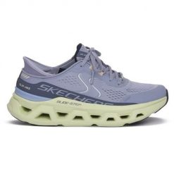Buty do biegania damskie Skechers Blmt Glide Step. Fioletowe obuwie sportowe Skechers, z materiału, bez zapięcia, do biegania. Za 581.00 zł.