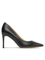 Guess Szpilki Rica7 FLPRC7 LEA03 Czarny. Czarne szpilki Guess, z aplikacjami, ze skóry, bez obcasa, na szpilce, bez zapięcia. Za 339.99 zł.