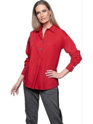 Heine Bluzka w kolorze czerwonym rozmiar: 40. Czerwone bluzki Heine, bez wzorów, z bawełny, bez kołnierzyka, bez ramiączek. Za 36.94 zł.