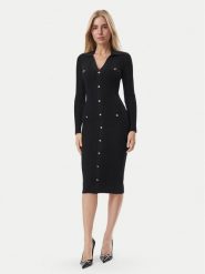 Marciano Guess Sukienka dzianinowa G6BK33 Z1636 Czarny Slim Fit. Czarne sukienki Marciano Guess, z aplikacjami, z dzianiny, bez kołnierzyka, bez ramiączek. Za 1,089.00 zł.