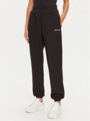 Guess Spodnie dresowe Cecilia V4BB13 K7UW2 Czarny Regular Fit. Czarne spodnie dresowe Guess, xl, z aplikacjami, z dresówki. Za 209.99 zł.