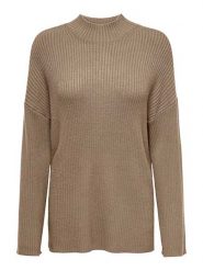 ONLY Sweter w kolorze jasnobrązowym rozmiar: M. Brązowe swetry Only, m, bez wzorów, prążkowane, bez ramiączek. Za 85.95 zł.