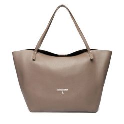Torebka Patrizia Pepe. Brązowe shopper Patrizia Pepe, bez wzorów, bez dodatków. Za 1,299.00 zł.