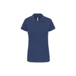 Damska koszulka polo Kariban Brooke. Fioletowe bluzki KARIBAN, bez wzorów, bez kołnierzyka, bez ramiączek. Za 111.50 zł.