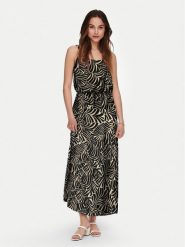ONLY Sukienka letnia Nova 15222217 Czarny Regular Fit. Czarne sukienki Only, na lato, bez wzorów, z wiskozy, bez kołnierzyka, bez ramiączek. Za 89.99 zł.