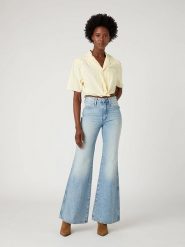 Wrangler Bluzka w kolorze żółtym rozmiar: S. Żółte bluzki Wrangler, s, bez wzorów, bez kołnierzyka, bez ramiączek. Za 92.86 zł.